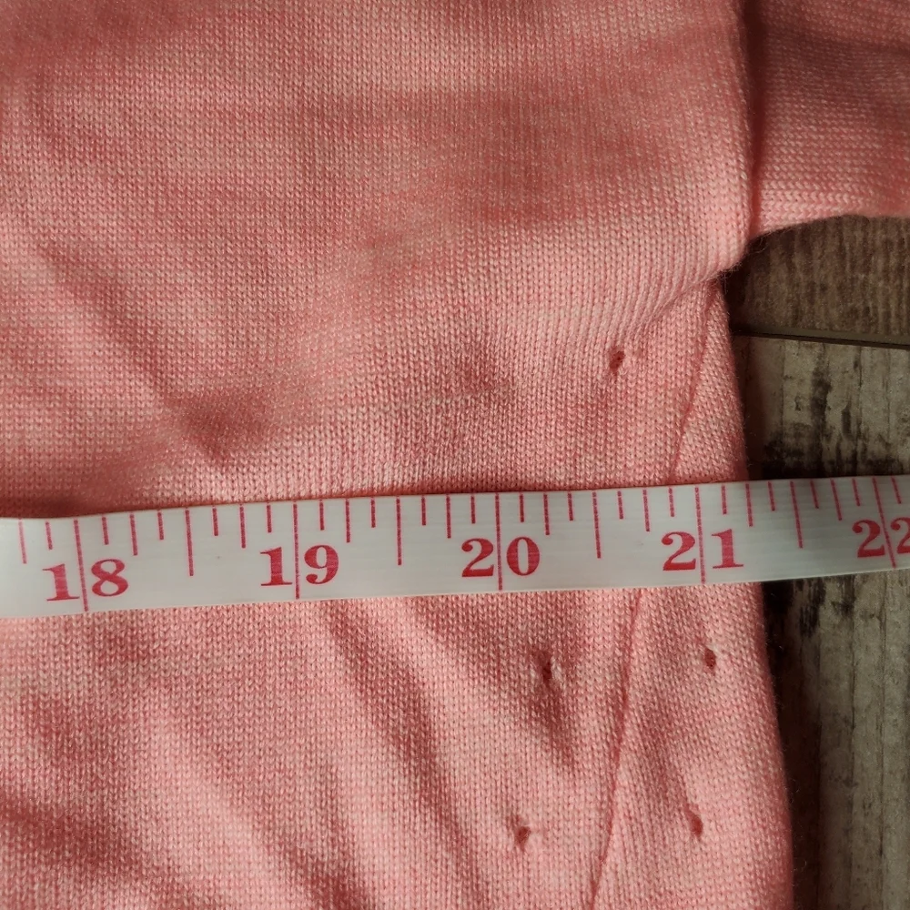 J. Crew Women's Long Sleeve Coral Pink Merino Wool Blend Sweater Size Large NWOT